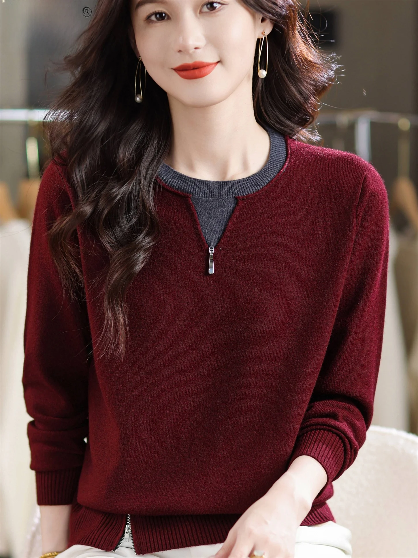 Осень-зима, новый повседневный вязаный круглый женский базовый свитер, верхняя одежда для женщин среднего возраста и ly
Осень-зима, новый повседневный вязаный круглый женский базовый свитер, верхняя одежда для женщин среднего возраста и ly