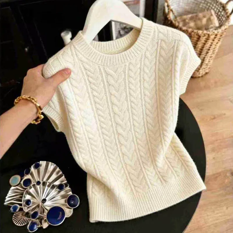 Women Clothing Knitted Sweater Women Pullovers New Summer O-Neck Knit Sweater Pullover Women Tops Black Short Sleeve 2026 Q4631
Women Clothing Knitted Sweater Women Pullovers New Summer O-Neck Knit Sweater Pullover Women Tops Black Short Sleeve 2026 Q4631