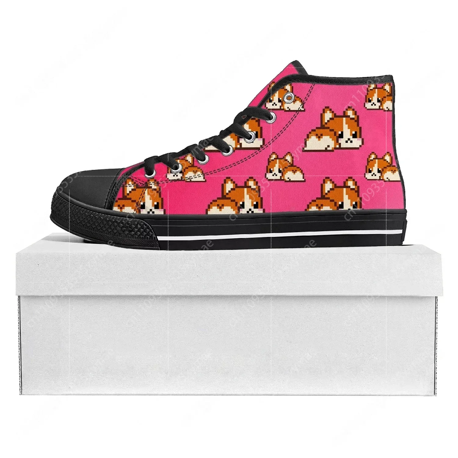Corgi Butt Cute Cartoon High Top High Quality Sneakers Mens Womens Teenager Canvas Sneaker Casual Couple Shoes Custom Shoe Black
Corgi Butt Cute Cartoon High Top High Quality Sneakers Mens Womens Teenager Canvas Sneaker Casual Couple Shoes Custom Shoe Black