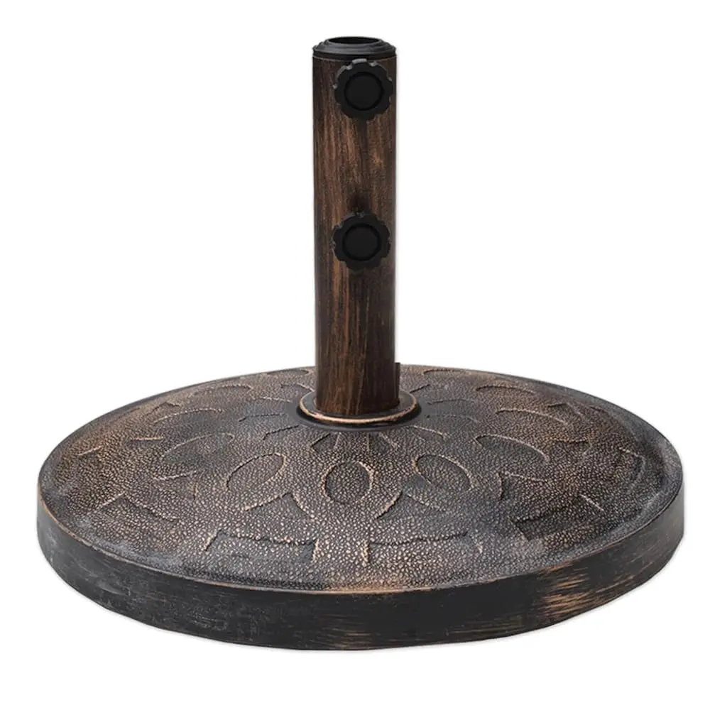 31 Lb Heavy Duty Round Patio Base Stand For Outdoor Market Table Umbrella, Bronze 
31 Lb Heavy Duty Round Patio Base Stand For Outdoor Market Table Umbrella, Bronze