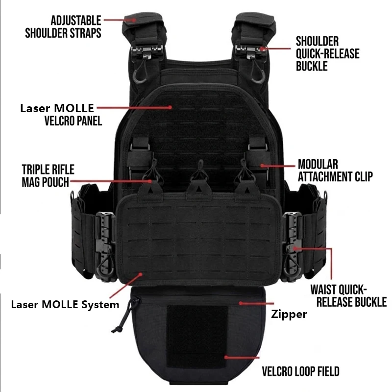 YAKEDA 6094-1 Tactical Vest - Hunting Tactical Vest - Outdoor Tactical - Full-coverage Vest
YAKEDA 6094-1 Tactical Vest - Hunting Tactical Vest - Outdoor Tactical - Full-coverage Vest
