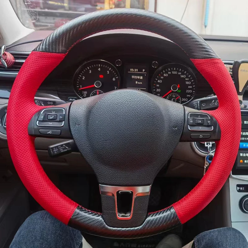 Сшитый вручную чехол на руль из натуральной кожи для VW CC/Passat/Tiguan/Magotan 2011-2015, полная упаковка, индивидуальная посадка
Сшитый вручную чехол на руль из натуральной кожи для VW CC/Passat/Tiguan/Magotan 2011-2015, полная упаковка, индивидуальная посадка