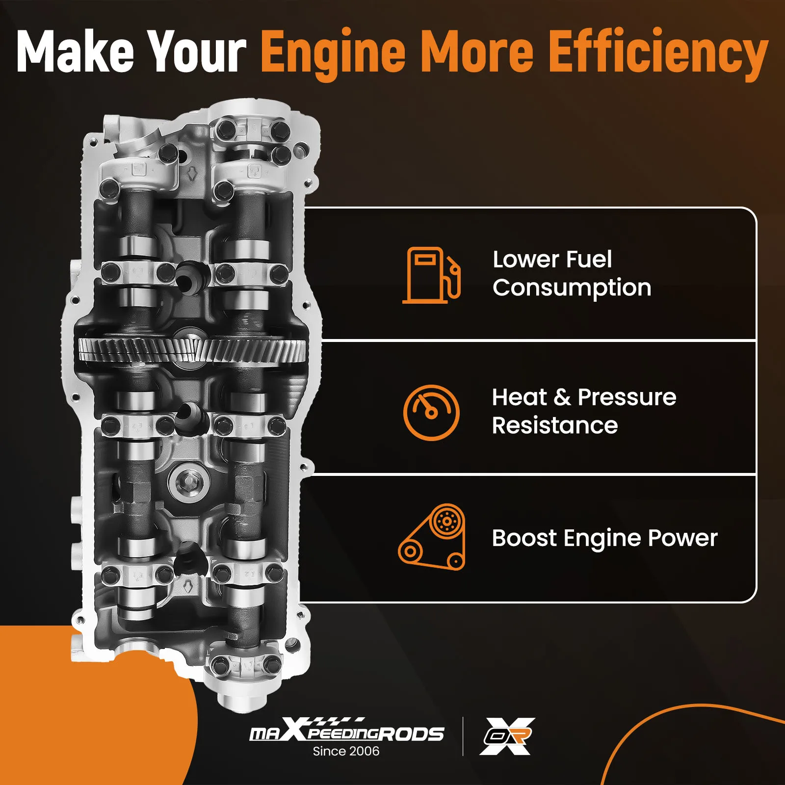 Right Cylinder Head w/ Camshafts w/ Bolts for Toyota 4runner Tundra 3.4L 5VZFE
Right Cylinder Head w/ Camshafts w/ Bolts for Toyota 4runner Tundra 3.4L 5VZFE
