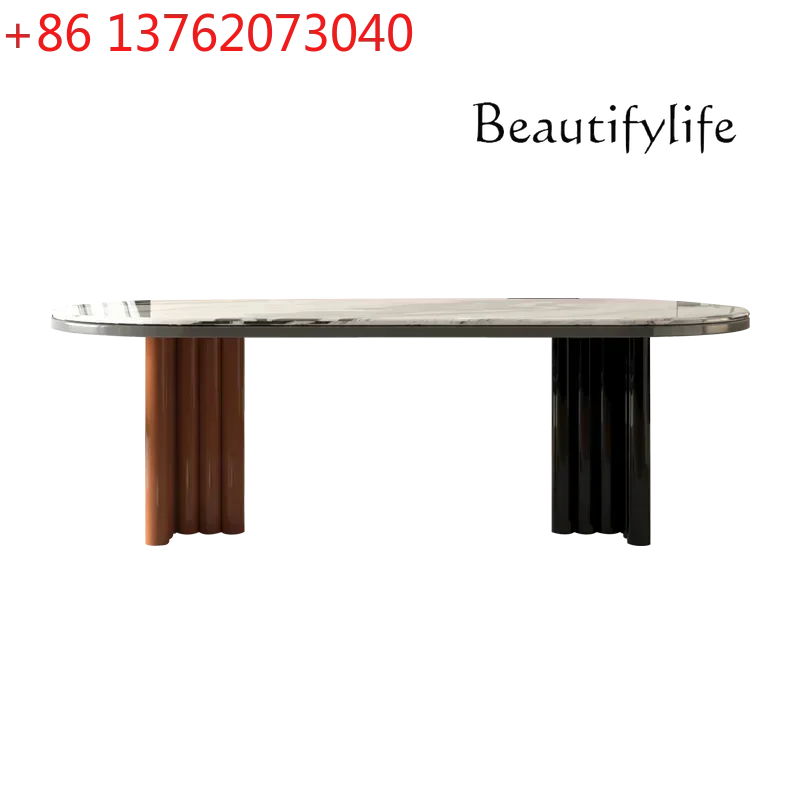 Marble dining table light luxury high sense modern simple household small apartment semi-circular French retro table
Marble dining table light luxury high sense modern simple household small apartment semi-circular French retro table