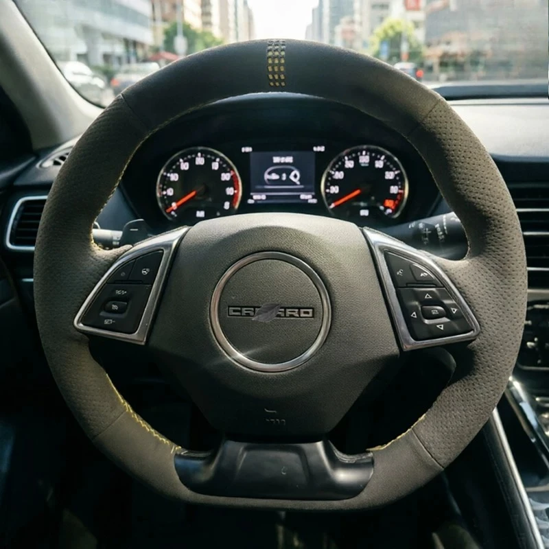 For Chevrolet Camaro 2016-2018 Hand-stitched non-slip suede Car Steering Wheel Cover Car parts
For Chevrolet Camaro 2016-2018 Hand-stitched non-slip suede Car Steering Wheel Cover Car parts