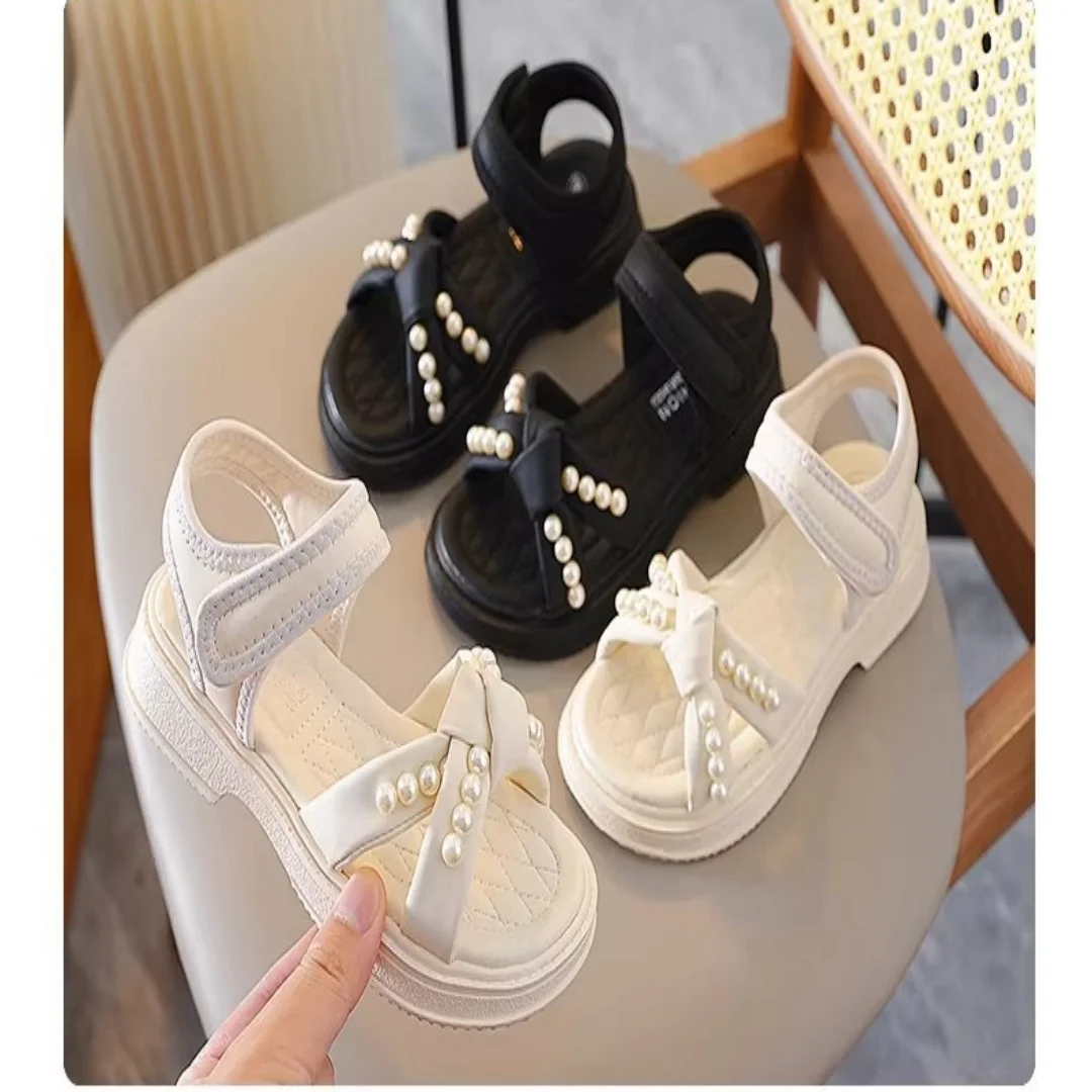 Kids'Casual Sandals PU Leather Summer Pearl Fashion Outdoor Breathable Shoes For Girls Anti-slip White Shoes Size 26-36
Kids'Casual Sandals PU Leather Summer Pearl Fashion Outdoor Breathable Shoes For Girls Anti-slip White Shoes Size 26-36
