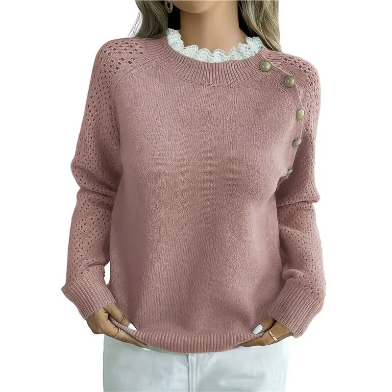 CYL-Women Sweaters Casual Long Sleeve Crewneck Cable Knit Oversized Crochet Sweater Pullover Tops
CYL-Women Sweaters Casual Long Sleeve Crewneck Cable Knit Oversized Crochet Sweater Pullover Tops