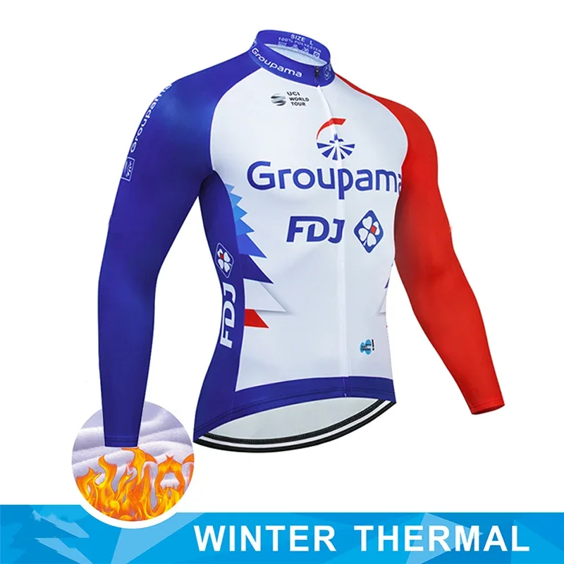 Winter Long Sleeves Cycling Jersey 2024 FDJ Winter Thermal Fleece Bicycle Cycling Clothing Men's MTB Roupa Ciclismo Masculino
Winter Long Sleeves Cycling Jersey 2024 FDJ Winter Thermal Fleece Bicycle Cycling Clothing Men's MTB Roupa Ciclismo Masculino