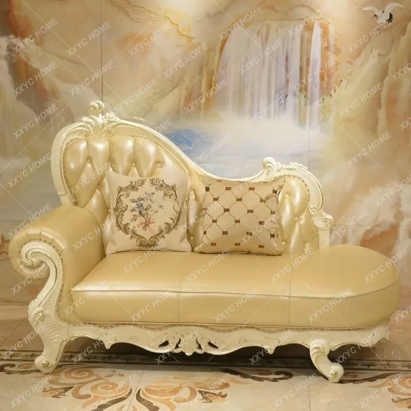 AA solid wood carving flower cow leather art beauty couch lying single bedroom living room dark sofa combination
AA solid wood carving flower cow leather art beauty couch lying single bedroom living room dark sofa combination