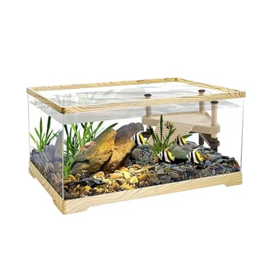Turtle Tank with Turtle Basking Platform, 20" x 9.5" x 9.5" Aquatic Turtle Tank for Juvenile Turtle, Convenient Bottom Drainage
Turtle Tank with Turtle Basking Platform, 20" x 9.5" x 9.5" Aquatic Turtle Tank for Juvenile Turtle, Convenient Bottom Drainage