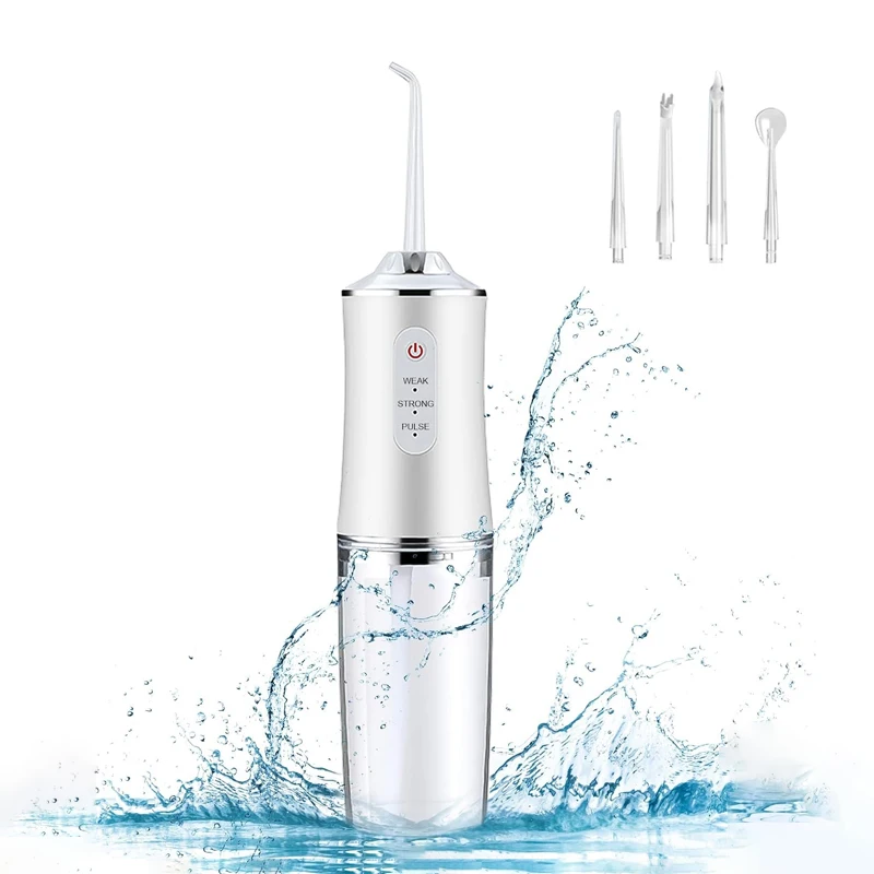 Ирригатор для полости рта, стоматологическая струя воды для зубов, портативный ирригатор для воды, 4 насадки, 200 мл, водонепроницаемый IPX7, USB перезаряжаемый очиститель зубов
Ирригатор для полости рта, стоматологическая струя воды для зубов, портативный ирригатор для воды, 4 насадки, 200 мл, водонепроницаемый IPX7, USB перезаряжаемый очиститель зубов