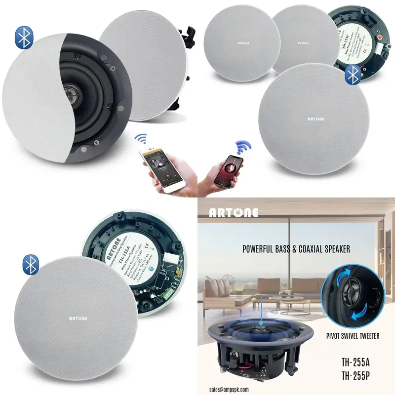 【CHIMU HOME】 100W Ceiling Speaker Set for Bluetooth Wireless 2Way Smart Home Theater System Black Frameless Coaxial Ceiling
【CHIMU HOME】 100W Ceiling Speaker Set for Bluetooth Wireless 2Way Smart Home Theater System Black Frameless Coaxial Ceiling