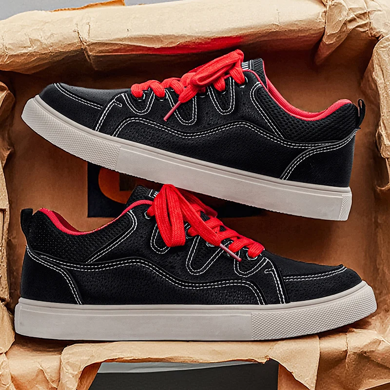 Men's Mesh Panel Casual Sneakers Breathable Non-slip Skate Shoes Fashion Low-top Walking Shoes for Daily Wear
Men's Mesh Panel Casual Sneakers Breathable Non-slip Skate Shoes Fashion Low-top Walking Shoes for Daily Wear