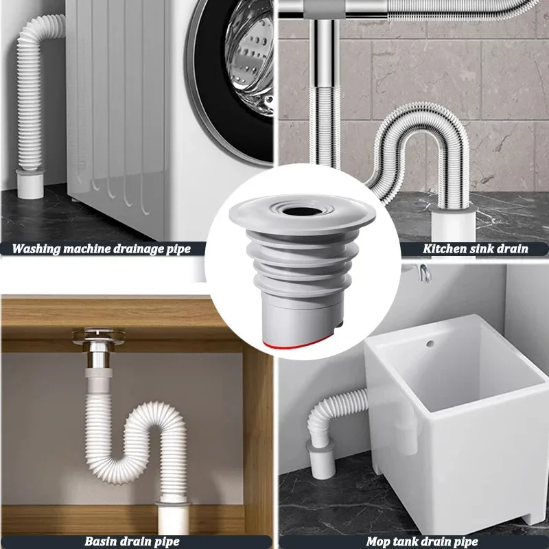 Silicone Bathroom Sewer Seal Ring Kitchen Sink Sewer Pipe Seal Plug Washing Machine Anti-odor Leakage Floor Drain Seal Connector
Silicone Bathroom Sewer Seal Ring Kitchen Sink Sewer Pipe Seal Plug Washing Machine Anti-odor Leakage Floor Drain Seal Connector