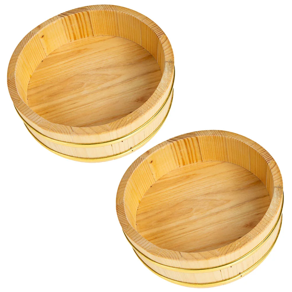 2 Pcs Sushi Bucket Rice Board Cooking Cooling Bowl Tub Wood Japanese Mixing Bowls Wooden Salad
2 Pcs Sushi Bucket Rice Board Cooking Cooling Bowl Tub Wood Japanese Mixing Bowls Wooden Salad