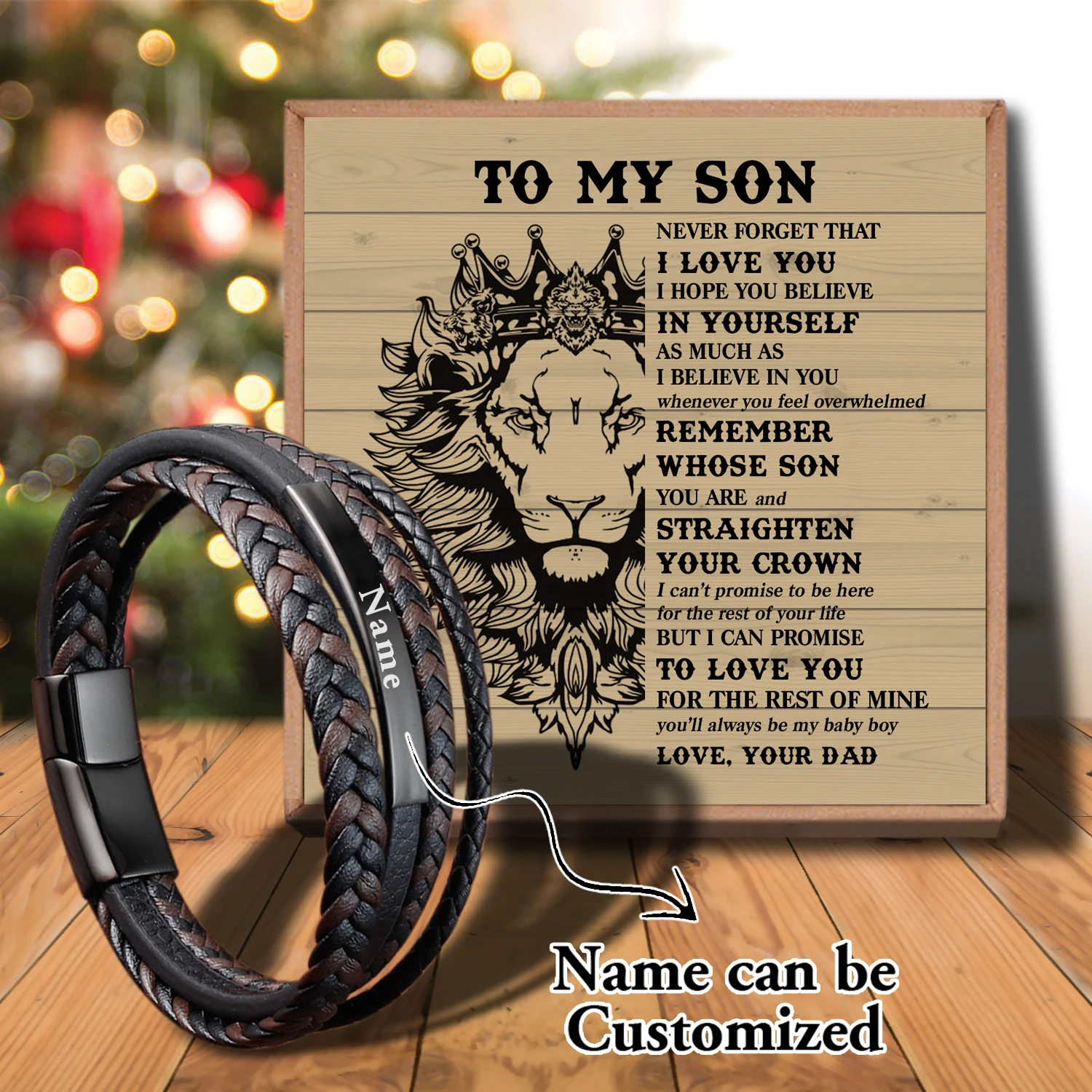 Sap3035 Dad To My Son Simple Style Custom Handmade Leather Buckle Stitching Combination Stainless Steel Men's Bracelet Gift
Sap3035 Dad To My Son Simple Style Custom Handmade Leather Buckle Stitching Combination Stainless Steel Men's Bracelet Gift