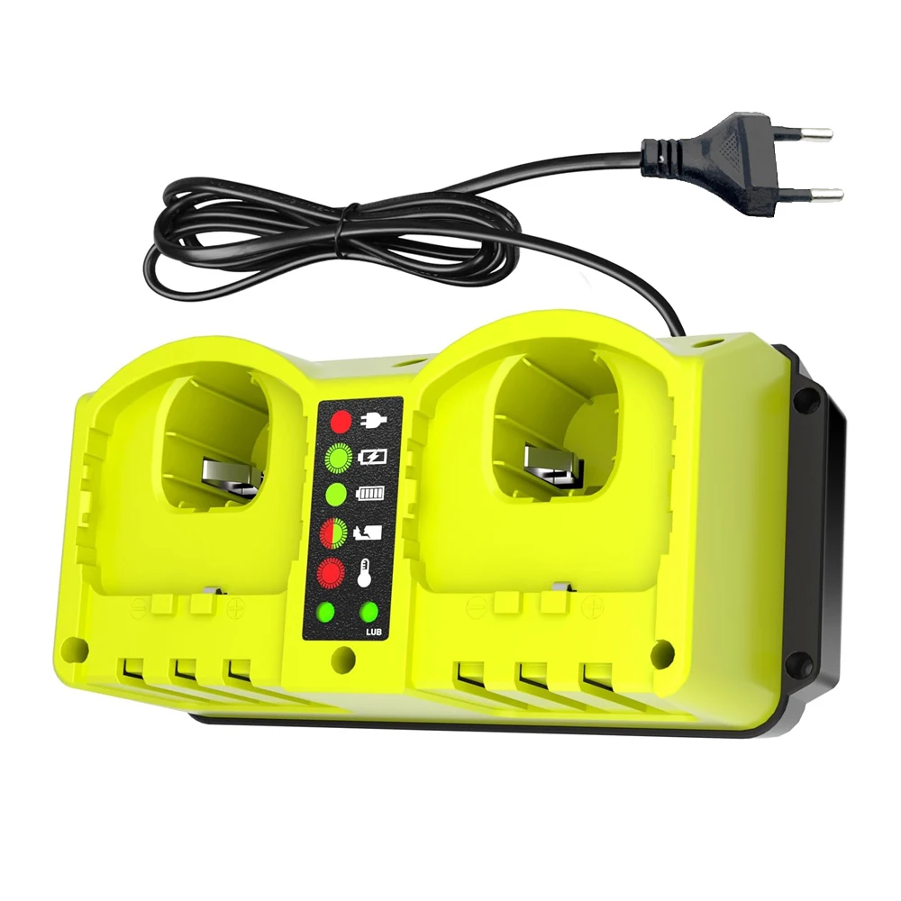 Dual Port Fast Charging 18V 20V Battery Charger for Ryobi 18V-20V Lithium Batteries with Smart LED Indicator P120 P170 P180 P190
Dual Port Fast Charging 18V 20V Battery Charger for Ryobi 18V-20V Lithium Batteries with Smart LED Indicator P120 P170 P180 P190