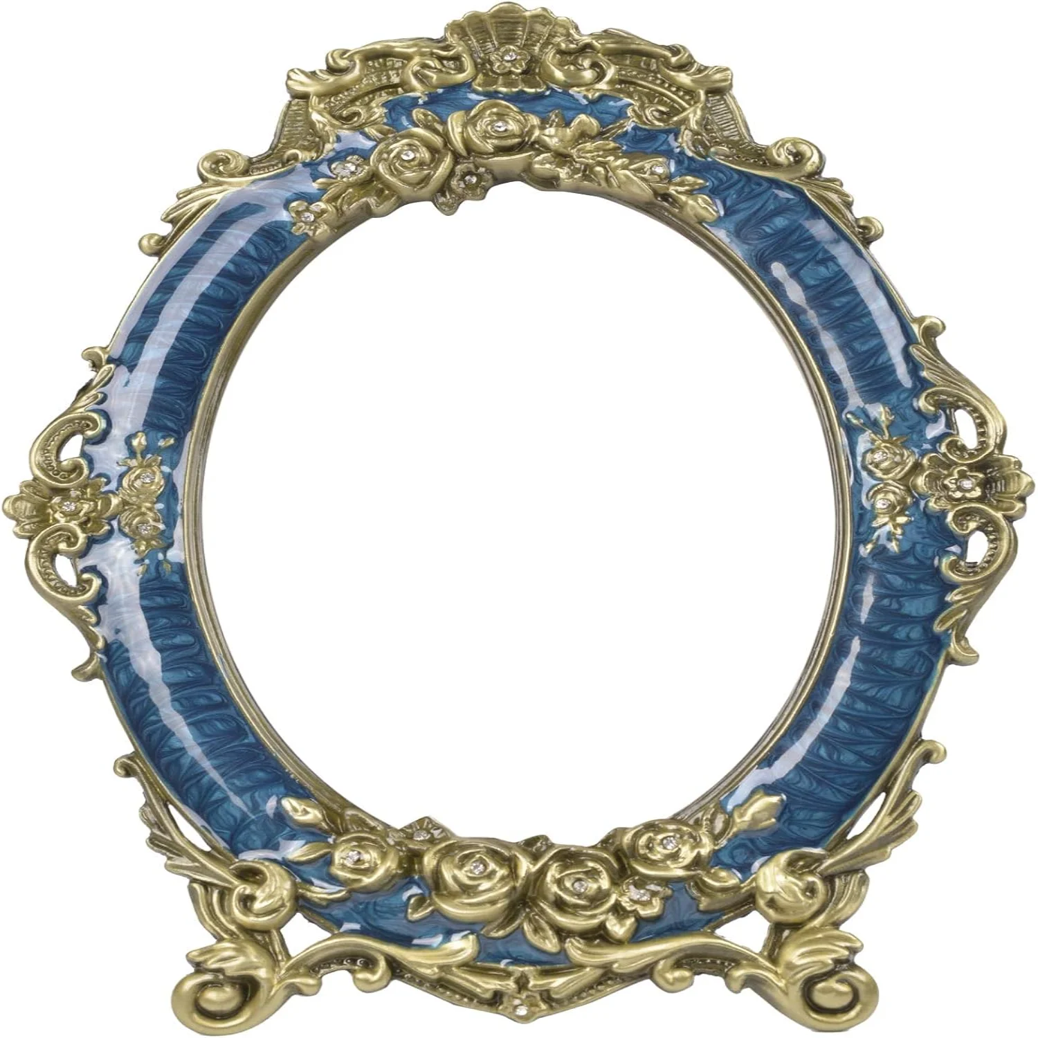 Decorative Vintage Tabletop Mirror, Retro Metal Countertop Vanity Makeup Mirror, Rose Embossed Antique Oval Coquette Mirror with
Decorative Vintage Tabletop Mirror, Retro Metal Countertop Vanity Makeup Mirror, Rose Embossed Antique Oval Coquette Mirror with