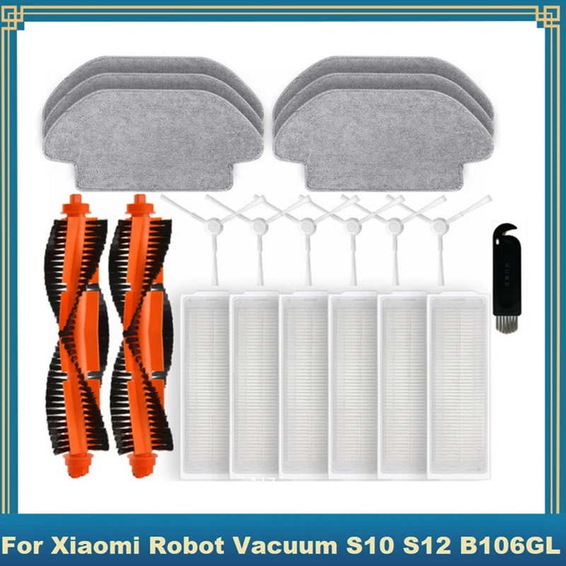 21Pcs For Xiaomi Robot Vacuum S10 Xiaomi Robot Vacuum S12 B106GL Replacement Accessories Main Side Brush Hepa Filter Mop Cloth
21Pcs For Xiaomi Robot Vacuum S10 Xiaomi Robot Vacuum S12 B106GL Replacement Accessories Main Side Brush Hepa Filter Mop Cloth
