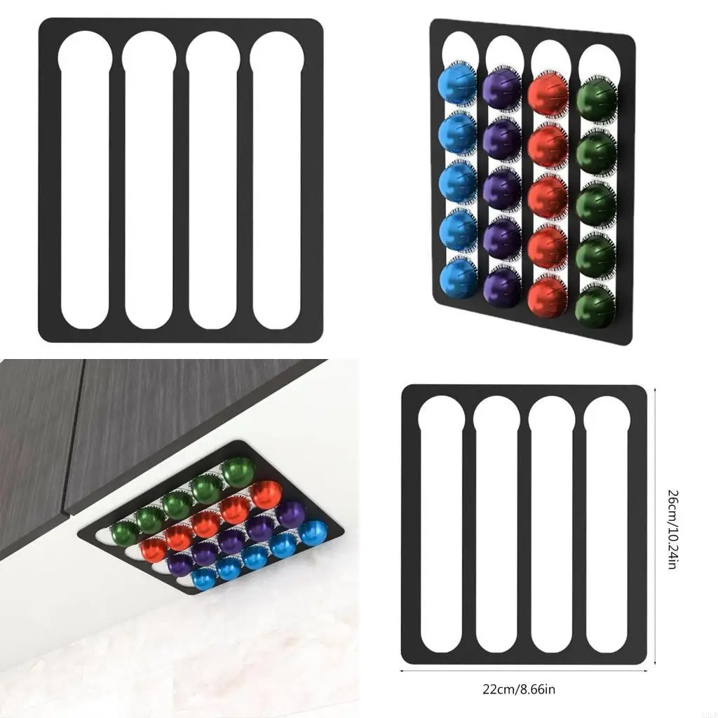 Coffee Holder for Nespressos Vertuo Pods Adhesive Capsuled for Vertuoline Suitable for Mount Under Canbinet N2UD
Coffee Holder for Nespressos Vertuo Pods Adhesive Capsuled for Vertuoline Suitable for Mount Under Canbinet N2UD