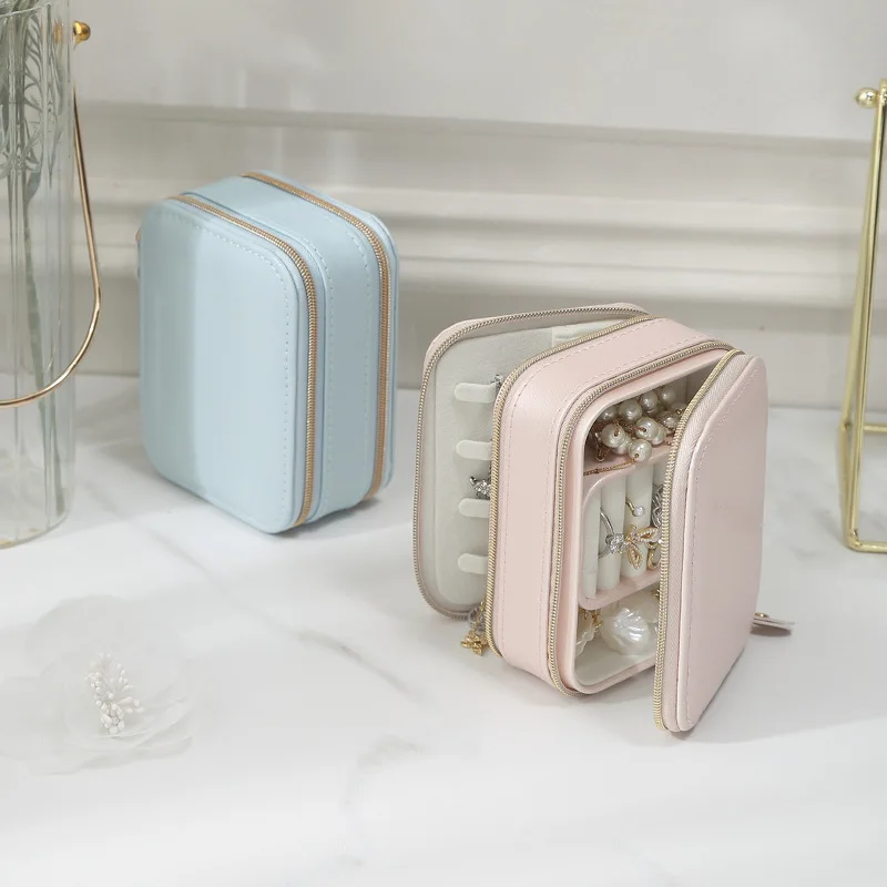 Mutihome Home Storage Boxes Cosmetic Box Travel Jewelry Box Ring Earring Storage Double-layer Zipper Portable Jewelry Storage
Mutihome Home Storage Boxes Cosmetic Box Travel Jewelry Box Ring Earring Storage Double-layer Zipper Portable Jewelry Storage