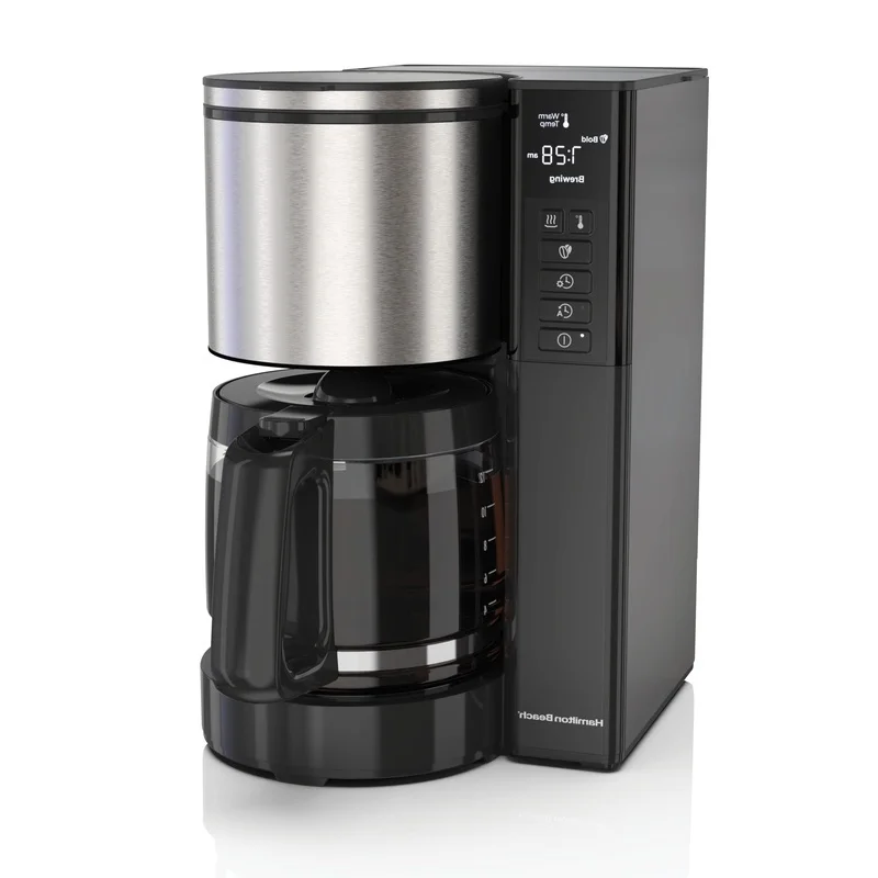 Premium Coffee Maker 12-Cup Programmable with Adjustable Brew Strength Cone-Shaped Filters Time Since Brew Keep Warm Delay Brew
Premium Coffee Maker 12-Cup Programmable with Adjustable Brew Strength Cone-Shaped Filters Time Since Brew Keep Warm Delay Brew