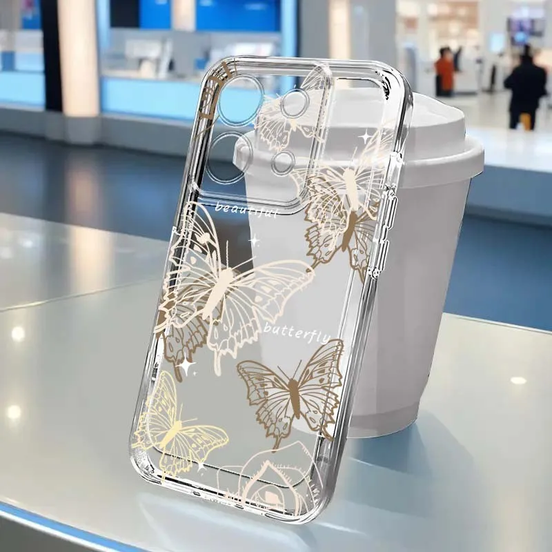 Luxury Simple Butterfly Art Phone Case For Xiaomi Redmi Note 15 14 13 12R 12 11E 9 9T 8 8T Pro Plus 5G Transparent Soft
Luxury Simple Butterfly Art Phone Case For Xiaomi Redmi Note 15 14 13 12R 12 11E 9 9T 8 8T Pro Plus 5G Transparent Soft