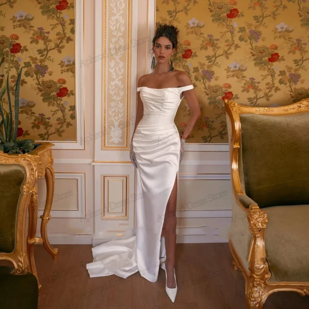 Modern Wedding Dresses Simple Bridal Gowns Satin Robes Off The Shoulder Floor Length Elegant Vestidos De Novia Customized 2026
Modern Wedding Dresses Simple Bridal Gowns Satin Robes Off The Shoulder Floor Length Elegant Vestidos De Novia Customized 2026