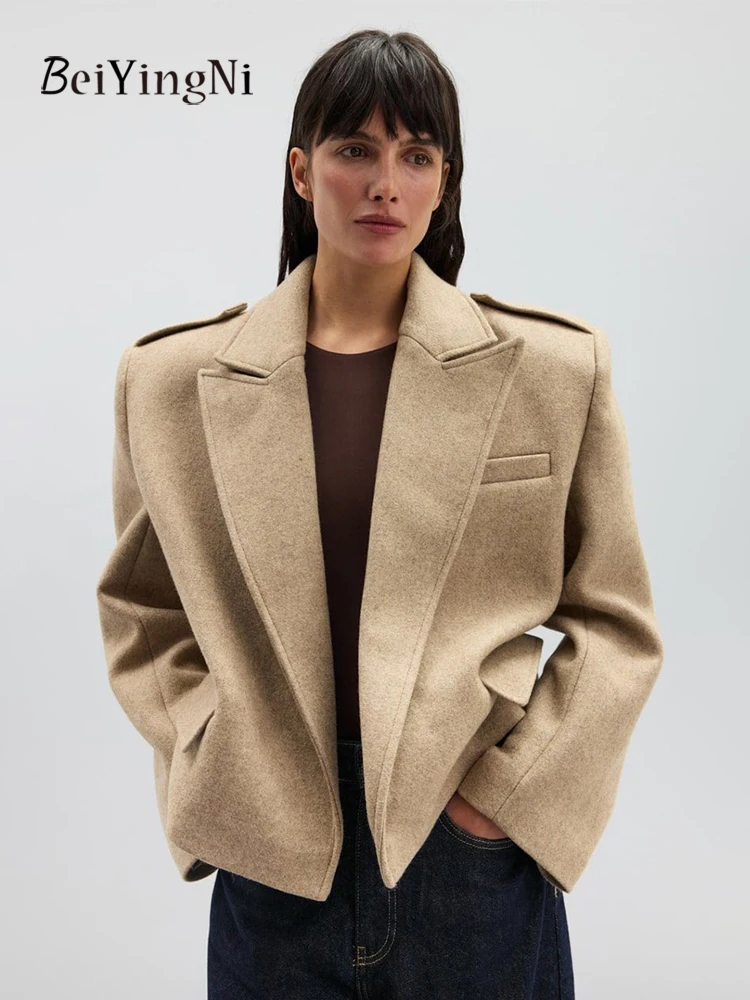 Beiyingni 2025 Winter Women's Woolen Coats Solid Color Loose Gray Khaki New Style Jackets Woman Elegant Outwear Casual OL Tops
Beiyingni 2025 Winter Women's Woolen Coats Solid Color Loose Gray Khaki New Style Jackets Woman Elegant Outwear Casual OL Tops
