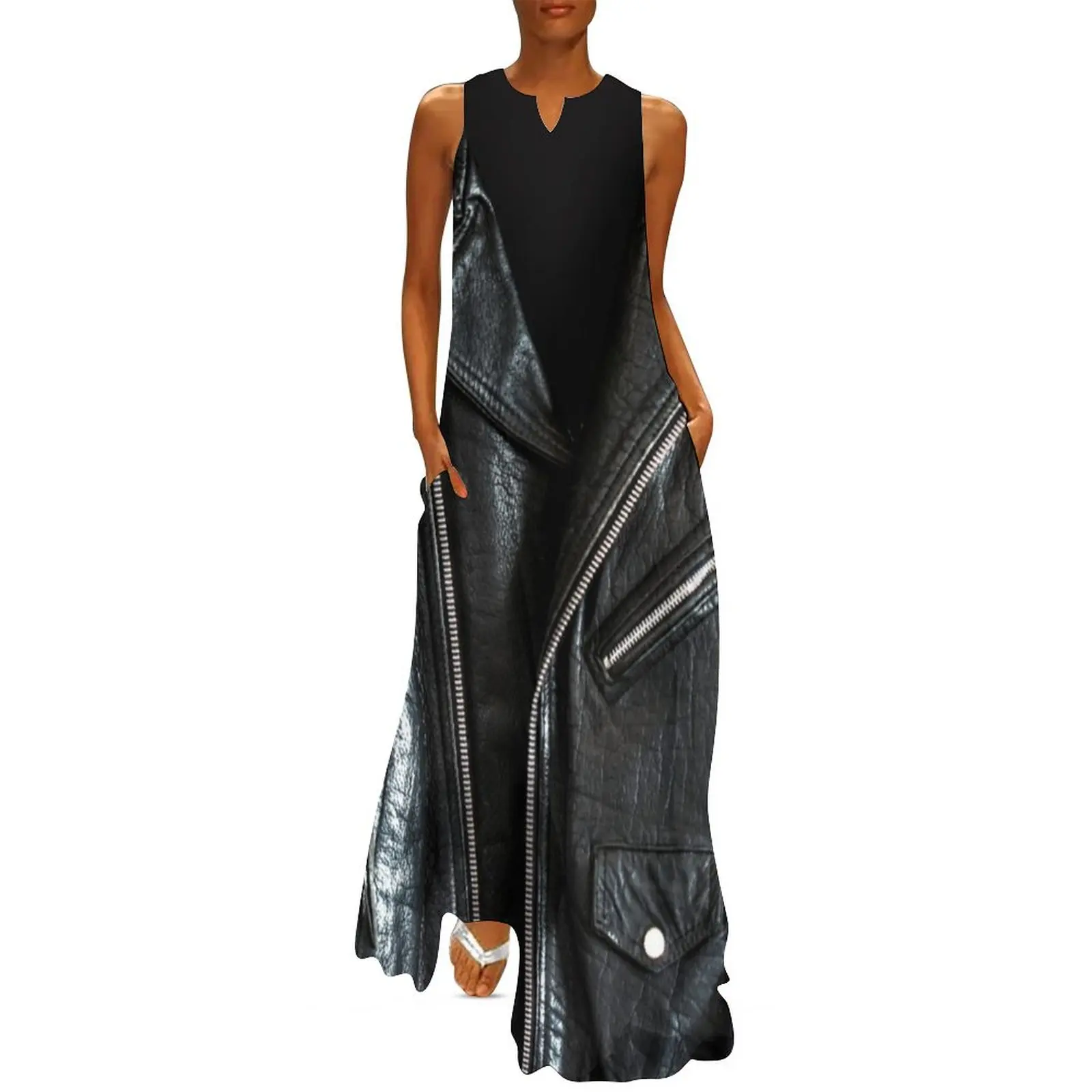 Black Leather Jacket Long Dress women evening dress summer clothes Women's skirt Long dresses Dress
Black Leather Jacket Long Dress women evening dress summer clothes Women's skirt Long dresses Dress