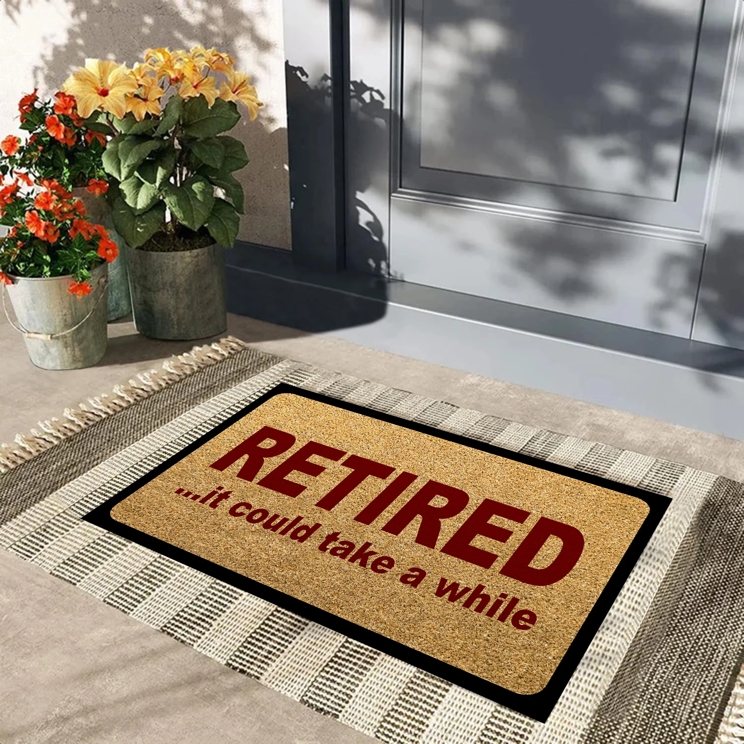 Retired It Could Take A While Doormat Rubber Bathroom Kitchen Mat Garden Garage Door Floor Mat Non-Slip Carpet Entrance Rug
Retired It Could Take A While Doormat Rubber Bathroom Kitchen Mat Garden Garage Door Floor Mat Non-Slip Carpet Entrance Rug