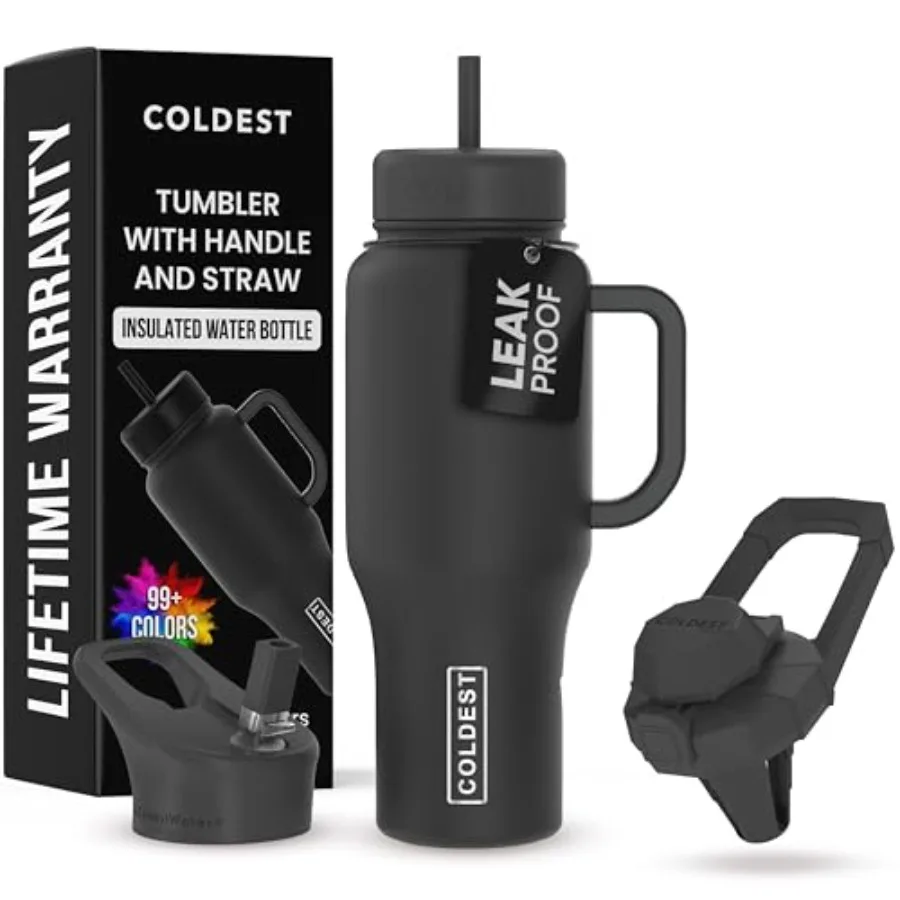 Coldest Tumbler with Handle and Straw for Outdoor Adventures Travel and Office Use - 100 Leak Proof Insulated Stainless Steel T
Coldest Tumbler with Handle and Straw for Outdoor Adventures Travel and Office Use - 100 Leak Proof Insulated Stainless Steel T