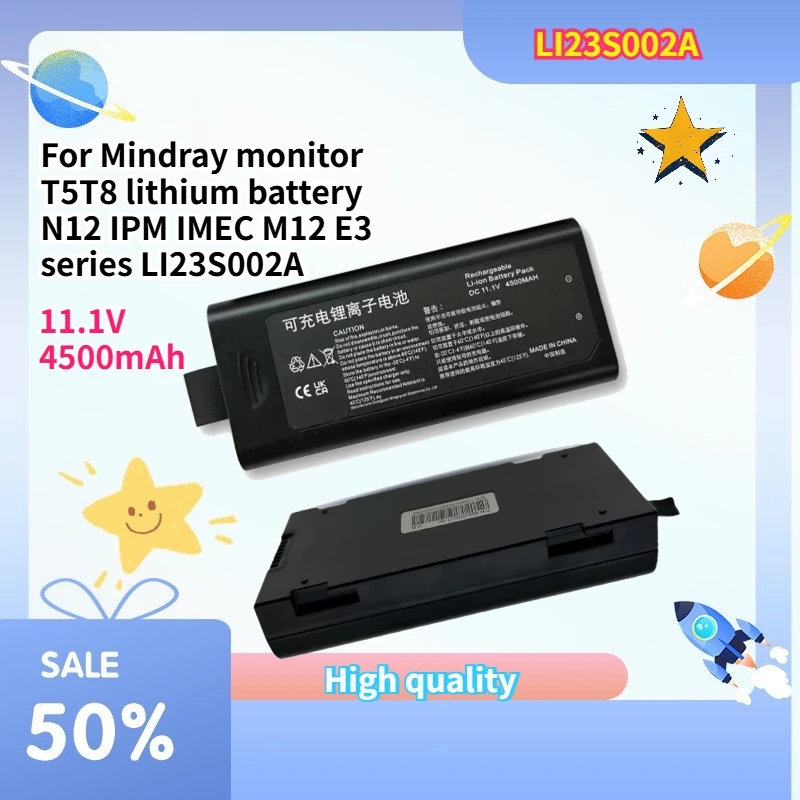 11.1V 4500mAh For Mindray iPM6, iPM8, iPM10, iPM12 patient monitors, lithium battery LI23S002A, LI13I001A
11.1V 4500mAh For Mindray iPM6, iPM8, iPM10, iPM12 patient monitors, lithium battery LI23S002A, LI13I001A