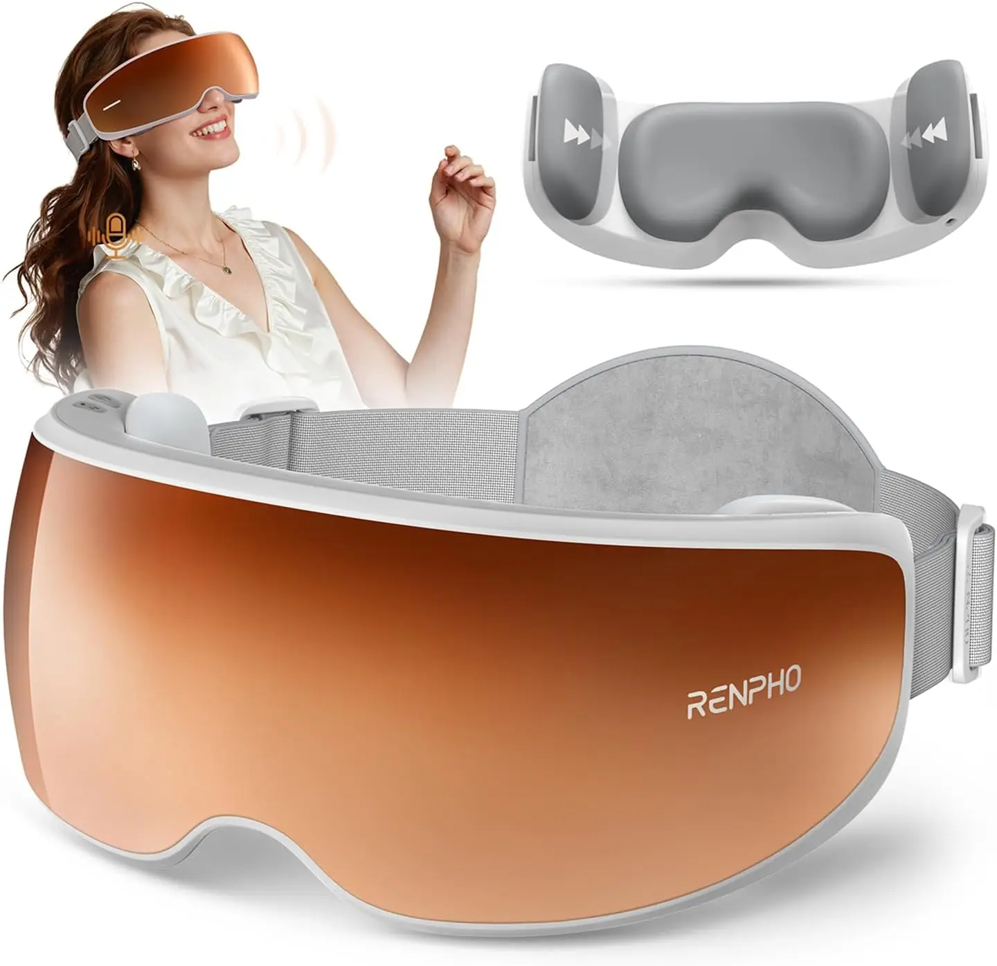 Eye Massager for Migraines, Birthday Gifts for Women Men, FSA HSA Eligible Voice Control, Adjustable Headband 21.7-27.5in
Eye Massager for Migraines, Birthday Gifts for Women Men, FSA HSA Eligible Voice Control, Adjustable Headband 21.7-27.5in