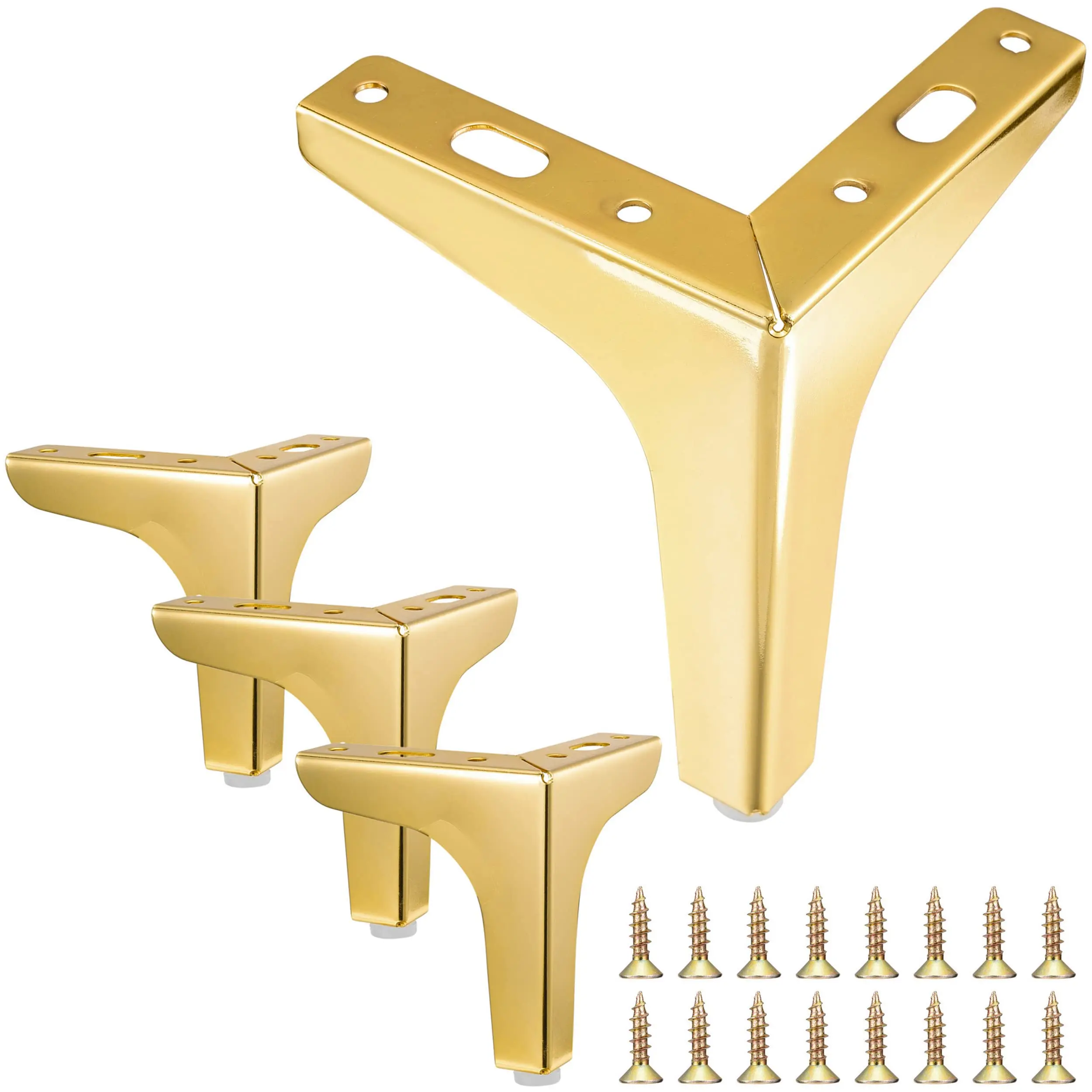 4 Pack 10Cm Gold-Plated Steel Furniture Legs, Triangle Design For Tables, Chairs, Cabinets, Sofas – Includes Screws
4 Pack 10Cm Gold-Plated Steel Furniture Legs, Triangle Design For Tables, Chairs, Cabinets, Sofas – Includes Screws