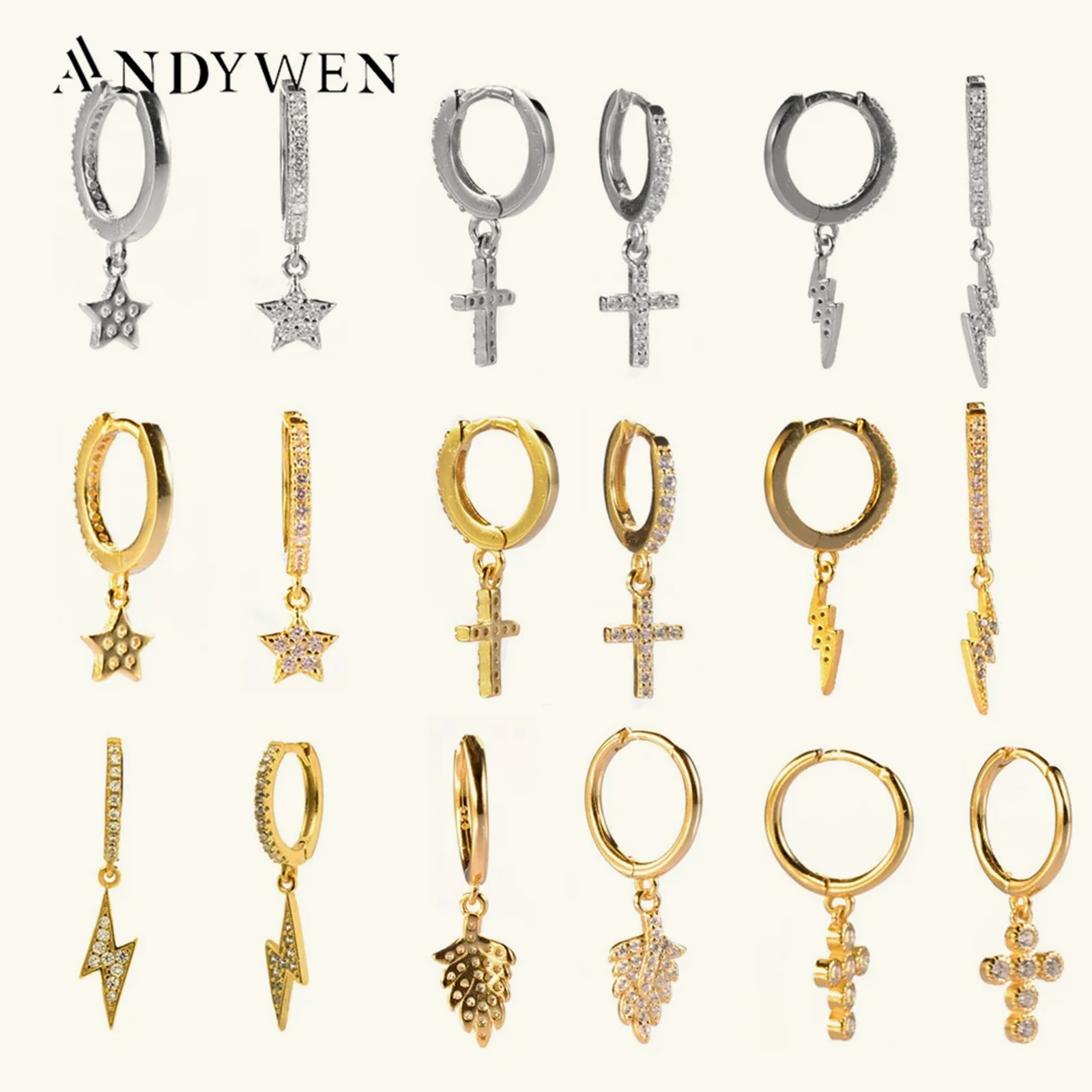 ANDYWEN 925 Sterling Silver Star Light Drop Earring Piercing Ohrringe Circle CZ Zircon Pave Pendiente Loops Round Women Jewelry
ANDYWEN 925 Sterling Silver Star Light Drop Earring Piercing Ohrringe Circle CZ Zircon Pave Pendiente Loops Round Women Jewelry