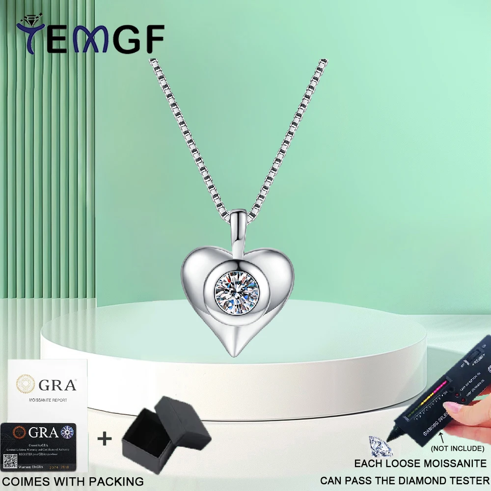 Ожерелье с подвеской из муассанита TEMGF 1CT и серебряной цепочкой GRA S925, романтический дизайн в форме сердца для женщин и девочек, ювелирные украшения
Ожерелье с подвеской из муассанита TEMGF 1CT и серебряной цепочкой GRA S925, романтический дизайн в форме сердца для женщин и девочек, ювелирные украшения