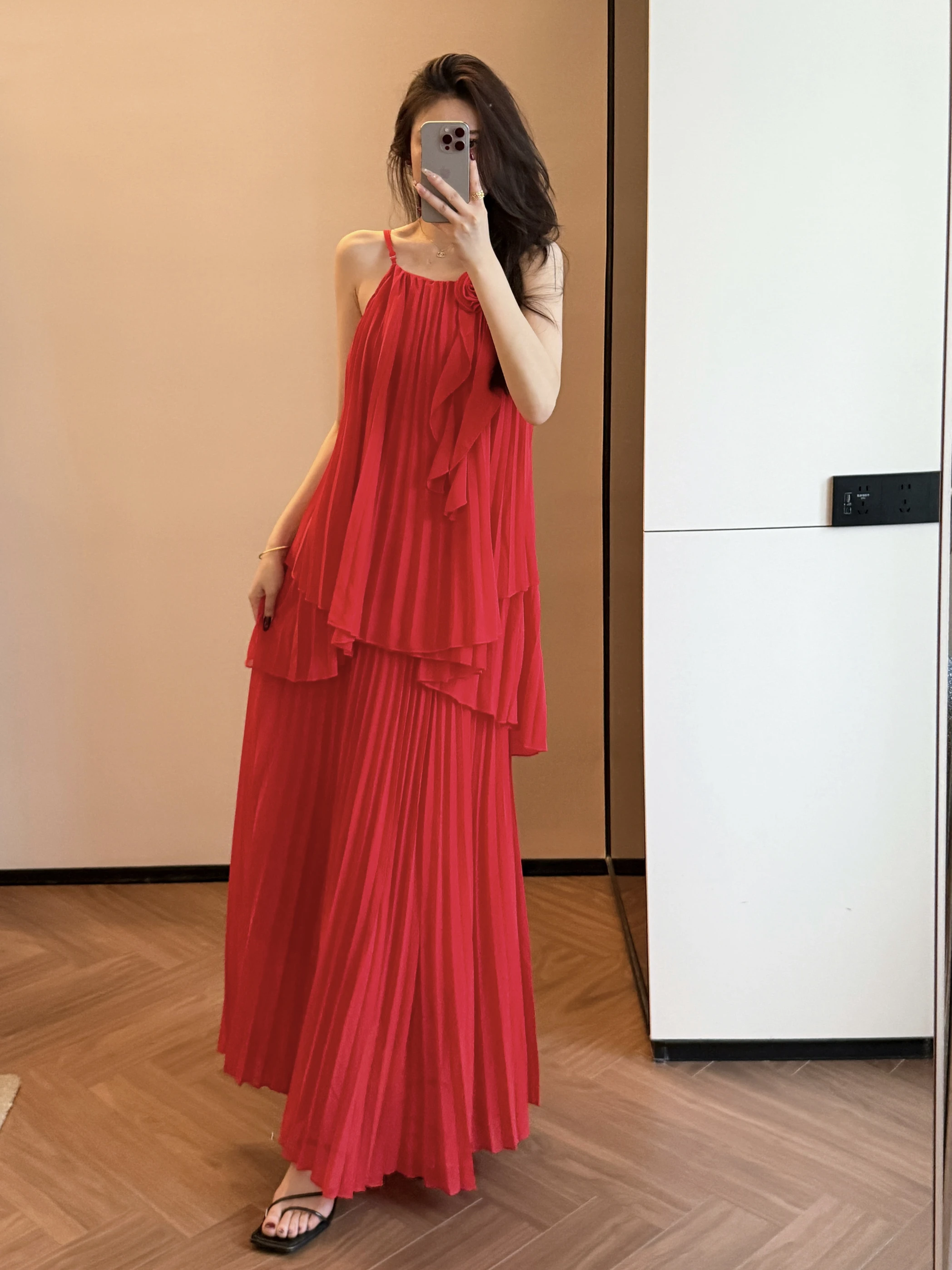 Casual Vaion Two-Piece Set Floral Pleated Skirt High Waist Slimming Long Dr Ele Folded Flower Super Fairy Ne Hang...
Casual Vaion Two-Piece Set Floral Pleated Skirt High Waist Slimming Long Dr Ele Folded Flower Super Fairy Ne Hang...