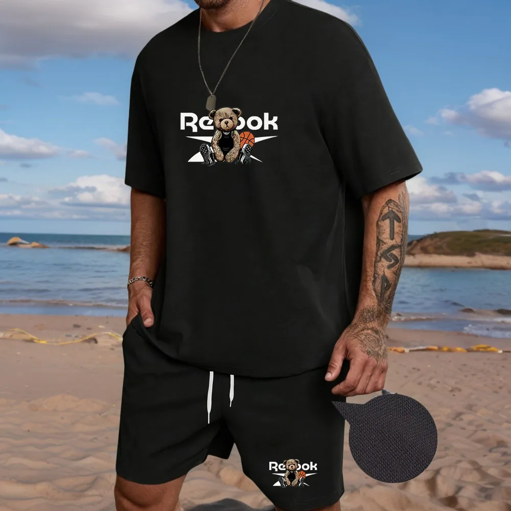 Men's casual quick drying jogging fitness suit summer short sleeved round neck T-shirt+sports shorts breathable 2-piece set
Men's casual quick drying jogging fitness suit summer short sleeved round neck T-shirt+sports shorts breathable 2-piece set