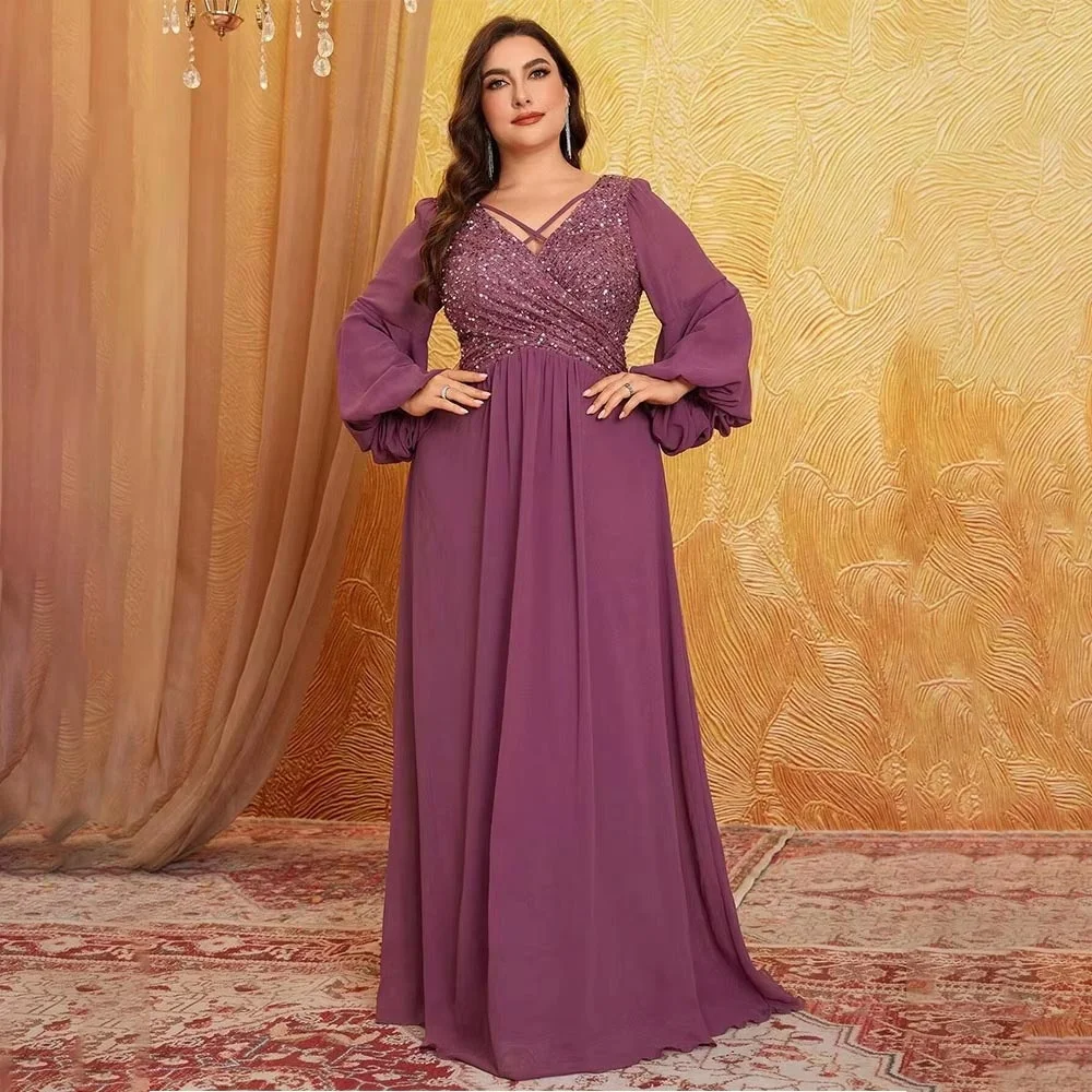 Customized Exquisite Sequins Ruched Women Prom Dress Full Sleeve Charming A-line Floor Length Party Dress Women Evening Gown
Customized Exquisite Sequins Ruched Women Prom Dress Full Sleeve Charming A-line Floor Length Party Dress Women Evening Gown