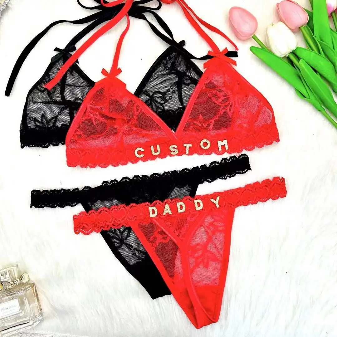 Custom Thong Panties Bra Set with Name Rhinestone Customized Lingerie Set Thongs Personalized G-String Tanga Bikini Jewelry Gift
Custom Thong Panties Bra Set with Name Rhinestone Customized Lingerie Set Thongs Personalized G-String Tanga Bikini Jewelry Gift