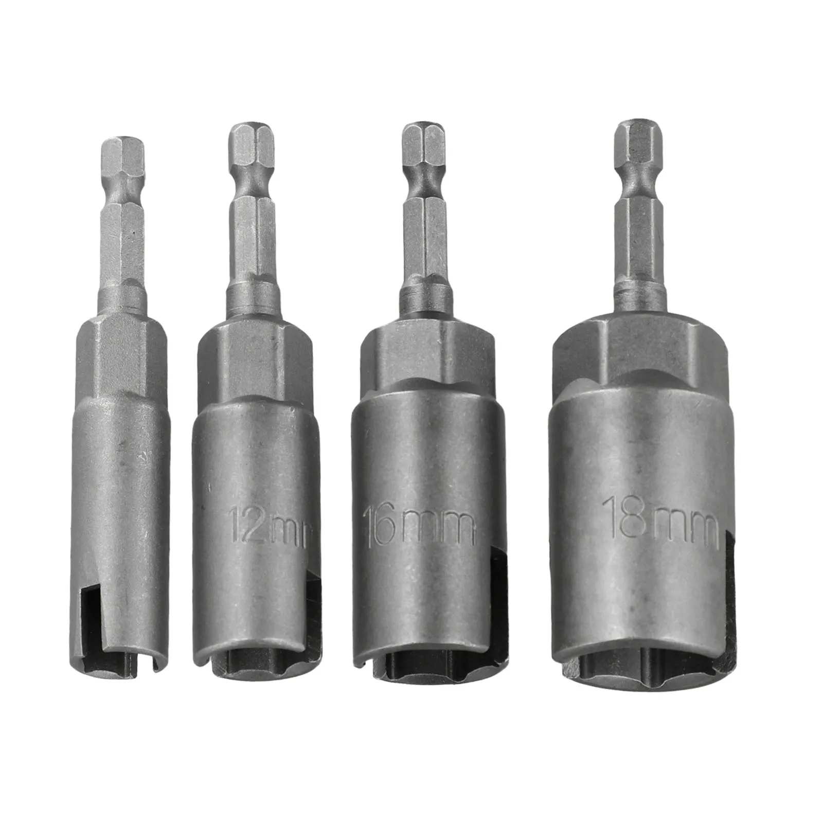 4 Piece Butterfly Bolt Socket Wrench Set with 1/4 Inch Hex Shank for Electric Screwdrivers Compatible with Various Tools
4 Piece Butterfly Bolt Socket Wrench Set with 1/4 Inch Hex Shank for Electric Screwdrivers Compatible with Various Tools