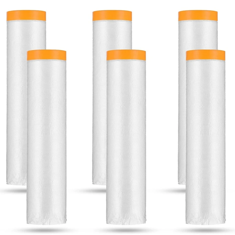 A19F-6 Rolls Painters Plastic With Tape, Pre-Taped Masking Film, Automotive Best Tape And Drape,For Covering Skirting
A19F-6 Rolls Painters Plastic With Tape, Pre-Taped Masking Film, Automotive Best Tape And Drape,For Covering Skirting