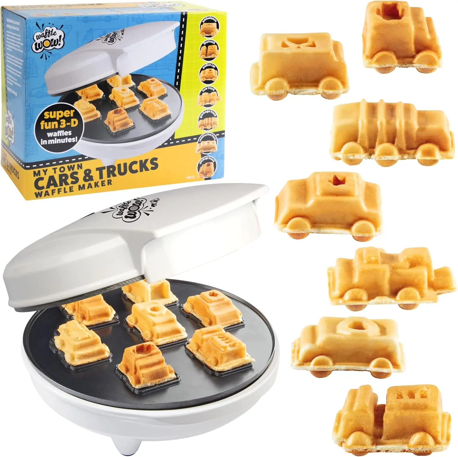 Cars & Trucks Mini Waffle Maker - Make 7 Different Vehicles- Police Car Firetruck Construction Truck & Automobile
Cars & Trucks Mini Waffle Maker - Make 7 Different Vehicles- Police Car Firetruck Construction Truck & Automobile