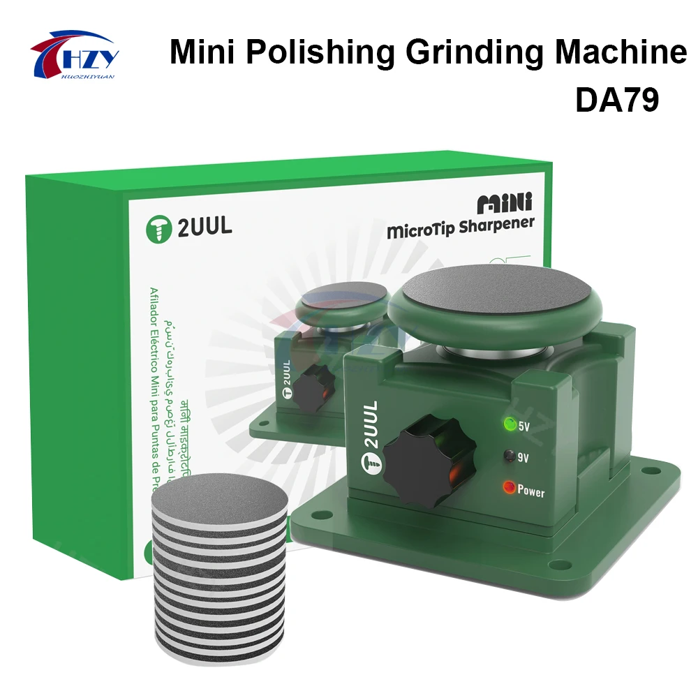 2UUL DA79 MicroTip Sharpener Mini Polishing Grinding Machine for Blades Tweezers Tips with 12 Disc Adjustable Speed Repair Tools
2UUL DA79 MicroTip Sharpener Mini Polishing Grinding Machine for Blades Tweezers Tips with 12 Disc Adjustable Speed Repair Tools