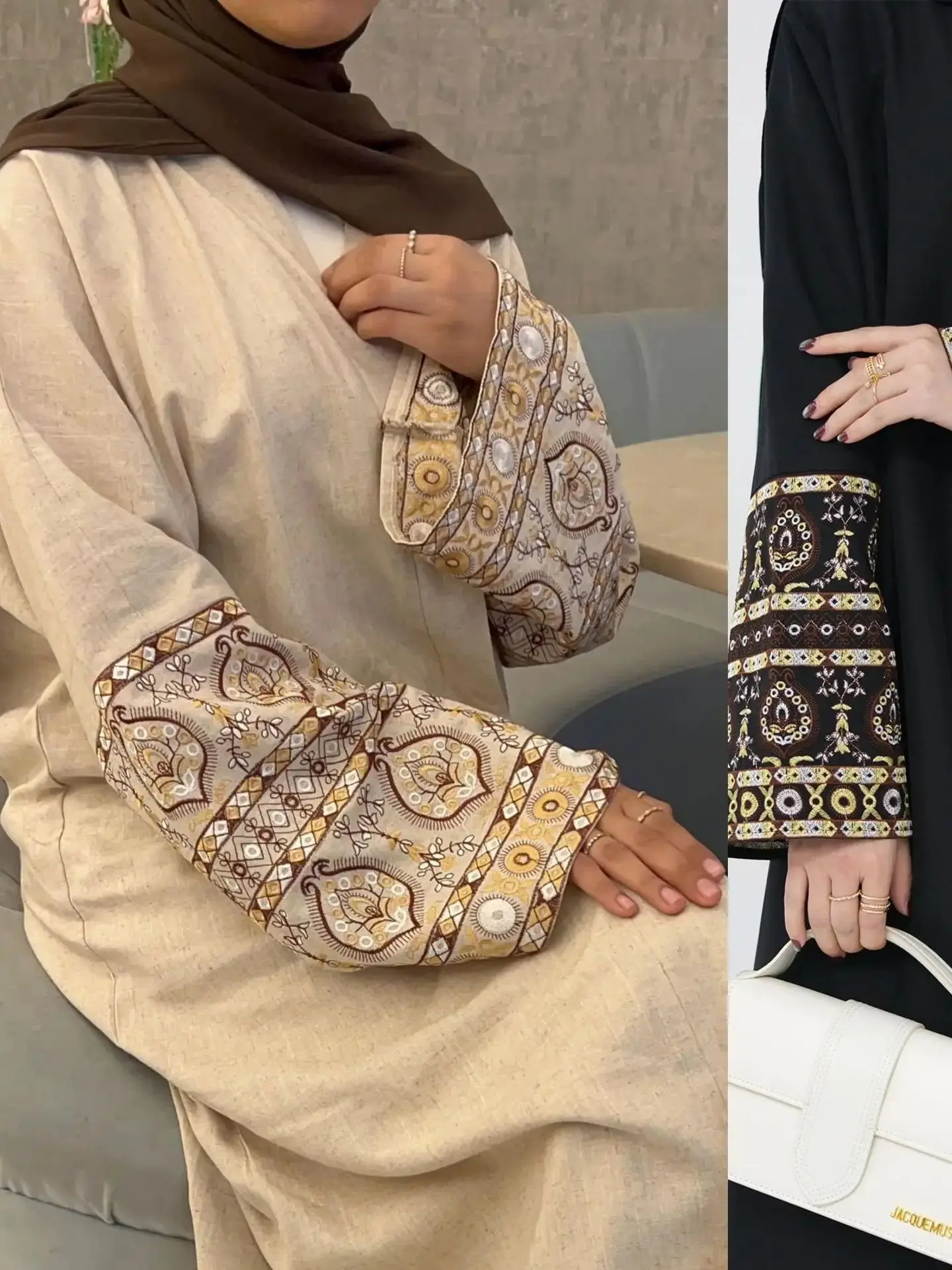 Fashion Embroidery Abaya Kimono Oversized Muslim Abaya Female Full Length Muslim Robe Outerwear Worship Service Abaya wy1964
Fashion Embroidery Abaya Kimono Oversized Muslim Abaya Female Full Length Muslim Robe Outerwear Worship Service Abaya wy1964