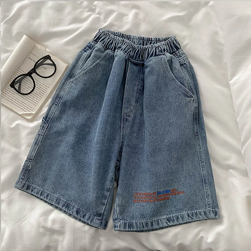 Student Elastic Waist Half Long Jeans Women's 2023 New Summer Shorts Fashion Letter Yong Girls Harajuku Embroidery Straight Pant
Student Elastic Waist Half Long Jeans Women's 2023 New Summer Shorts Fashion Letter Yong Girls Harajuku Embroidery Straight Pant