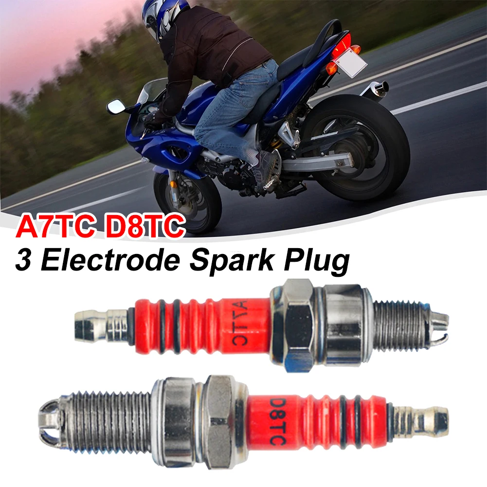 3 Electrode 10/12mm Spark Plug A7TC D8TC Fits For ATV Scooter Dirt Bike Go Kart Motorcycle Accessories
3 Electrode 10/12mm Spark Plug A7TC D8TC Fits For ATV Scooter Dirt Bike Go Kart Motorcycle Accessories