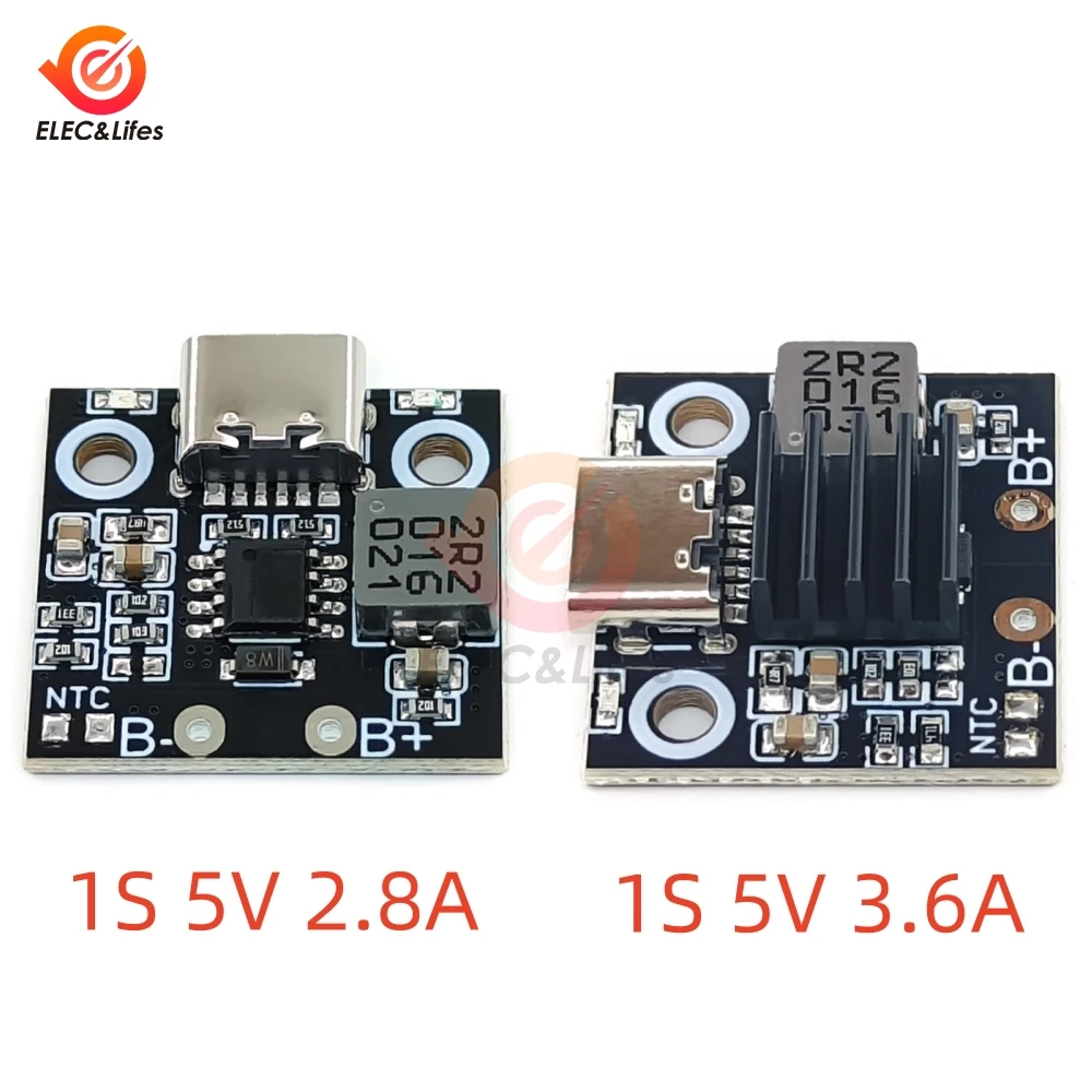 5V 2.8/3.6A Charge Discharge Module 18650 Lithium Battery Charging Boost Power Board Step-up Charge Protection Module Type-C USB
5V 2.8/3.6A Charge Discharge Module 18650 Lithium Battery Charging Boost Power Board Step-up Charge Protection Module Type-C USB