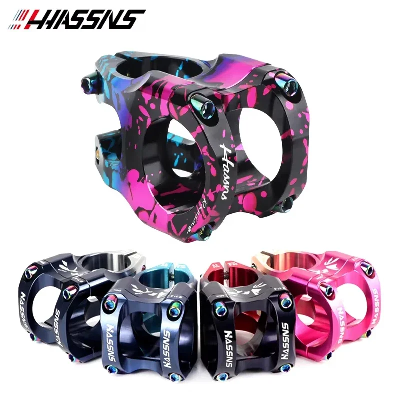HASSNS Mountain Bike Power Stem 35mm Length 0 Degrees Road Bike Stem Adjustable Riser 31.8mm Handlebar Bicycle Accessories
HASSNS Mountain Bike Power Stem 35mm Length 0 Degrees Road Bike Stem Adjustable Riser 31.8mm Handlebar Bicycle Accessories
